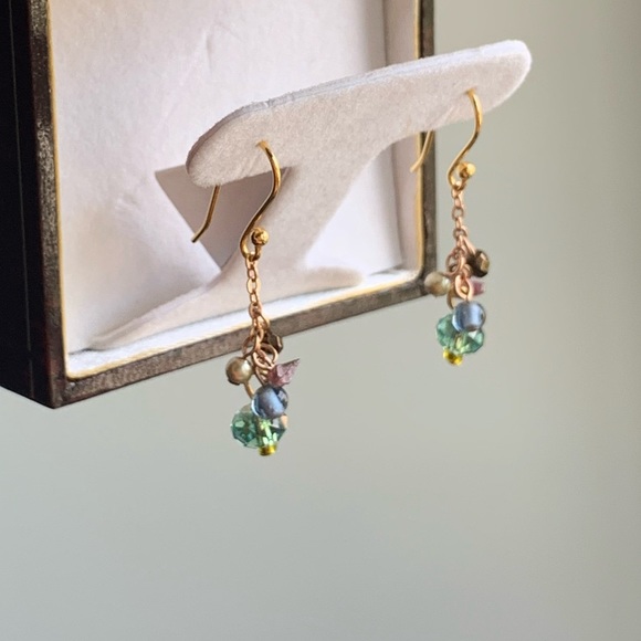 Multi crystal Earrings - Picture 2 of 4
